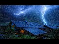 Mega tempestade som de chuva forte com raios e troves para dormir  asmr rain sounds for sleeping