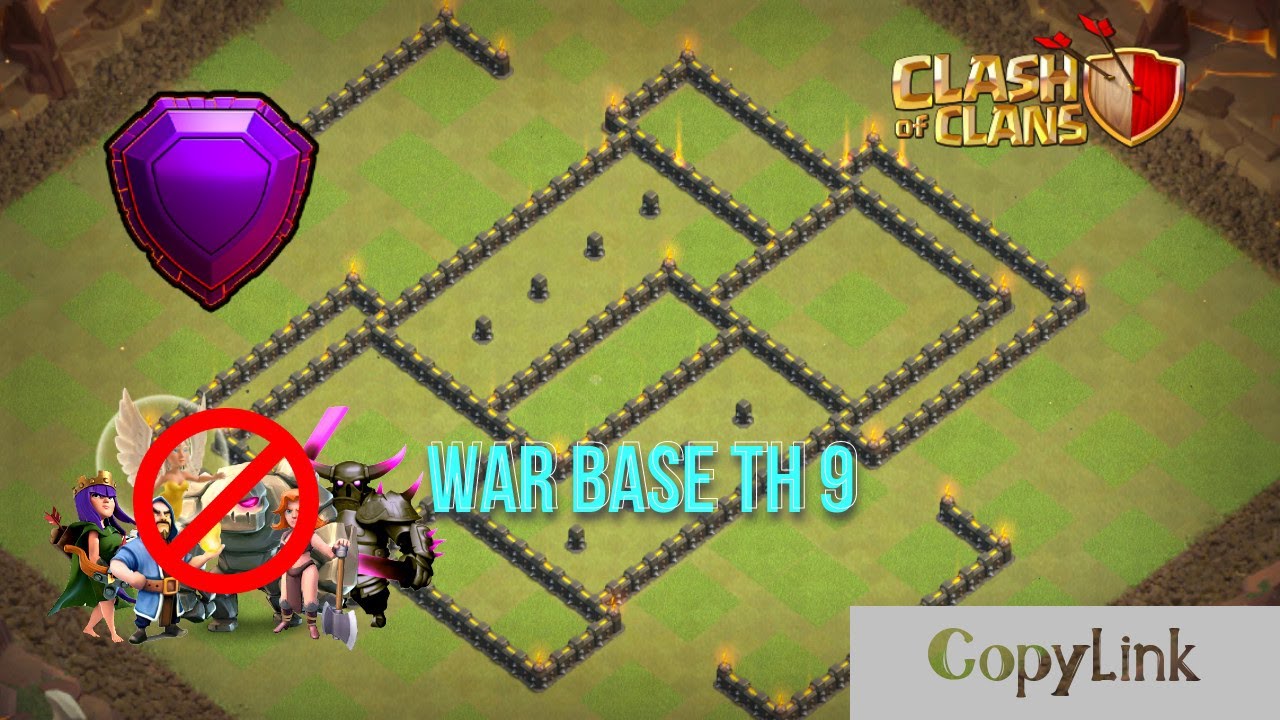 War BaseTown Hall 9 (TH 9) | Anti Queen walk, Laloon, Gowipe