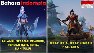 Percakapan Hero Miya Revamp mobile legend bahasa Indonesia || Dialog Miya Revamp