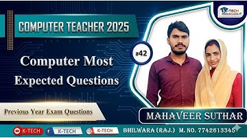 Computer Instructor MCQ Collection | Top Important Questions | Exam-Focused PYQs with Answers