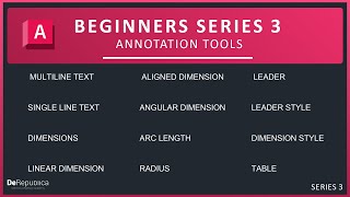AutoCAD Beginners COURSE 3/5 - Annotation Tools