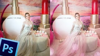Тонирование Фото В Розовый Цвет / Сказочная Обработка | Adobe Photoshop