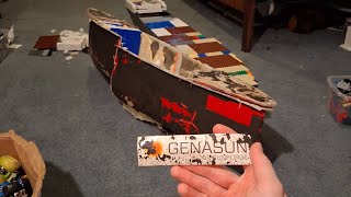 Part 5 rctestflights fiberglass boat found washed up on a beach#rctestflight.