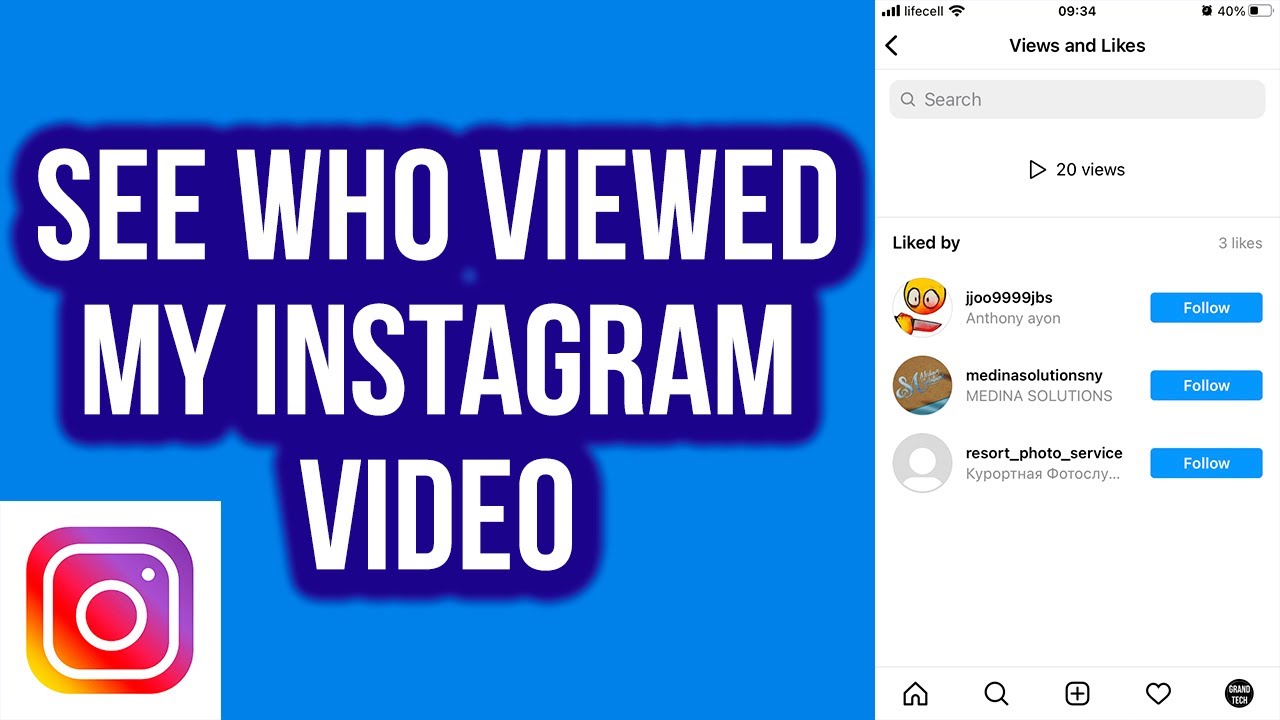 How To See Who Viewed My Instagram Video - YouTube