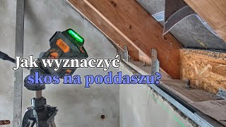 Jak wyznaczyć płaszczyznę skosu na poddaszu #shorts