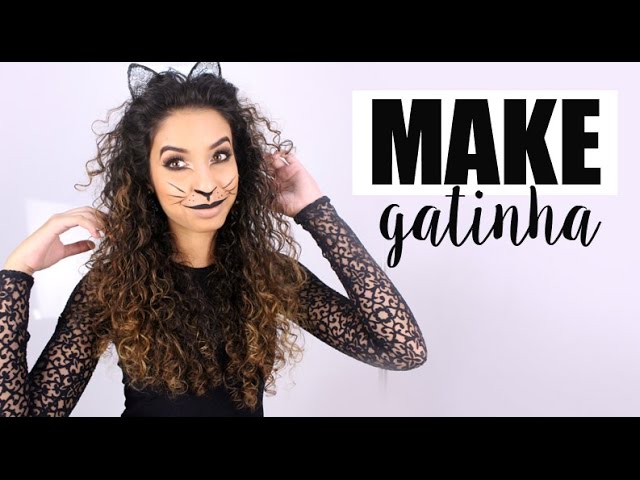 DIY FANTASIA DE ÚLTIMA HORA: Como fazer orelha de gatinho + maquiagem +  penteado - Camila Carregal 