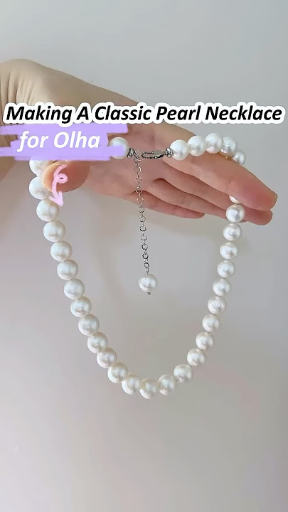 Make a classic pearl necklace with me! Beading is medicine, especially with ~10mm gorgeous pearls 🤭