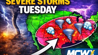 Severe storms Tuesday night.