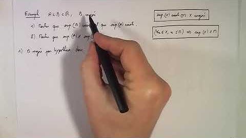 Démontrer des relations avec la borne supérieure et inférieure