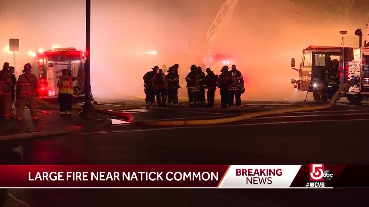 1 firefighter hurt in 7-alarm Natick fire