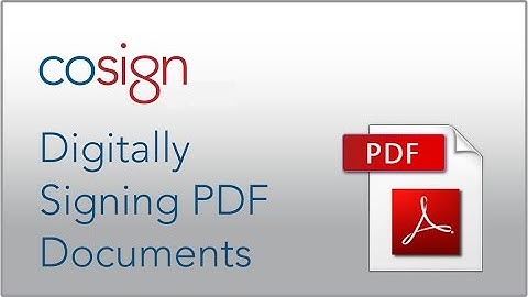 Signing PDFs with CoSign Central