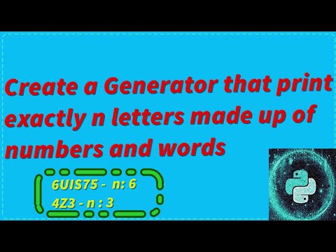 #Python #coding Create a generator in Python that generates exactly n letters.  | Python generator.