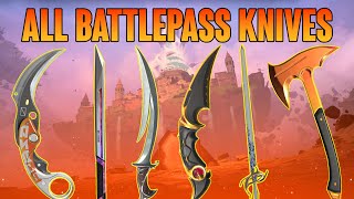 All Battlepass Knife Skins + Animations - Valorant Knife Skins