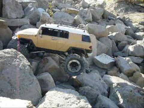 My R C Fj Cruiser Swimming And Rock Crawling Youtube