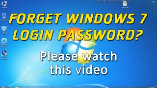 Windows 7 login password forget? easily reset your password