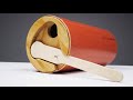 Cool idea from a piece of plastic pipe and plywood!