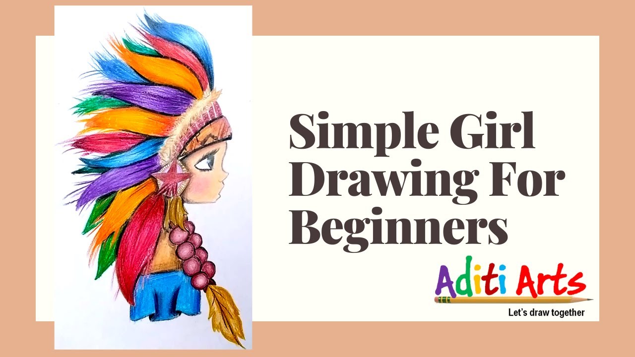 Colour Pencil Girl Drawing | Colour Pencil Drawing Easy | Colour Pencil ...