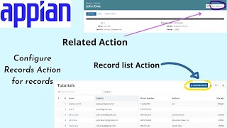7. Difference between Related Action and Record List Action | Appian Records | Appian Tutorial