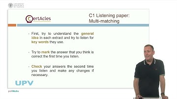 C1 listening - 3. Multi-matching | 20/21 | UPV