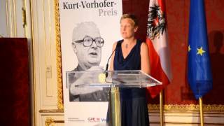 Die Rede der Preisträgerin des Kurt-Vorhofer Preises 2014 Sibylle Hamann