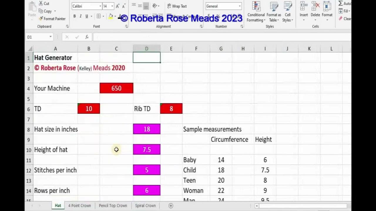 Hat Spreadsheet Generator YouTube