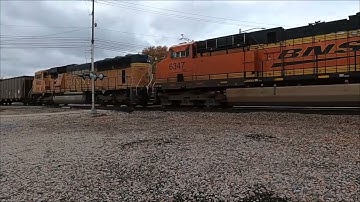 BNSF 8497 Leading NB Empty Coal Drag in Lenexa, KS on November 27, 2022