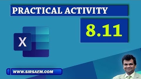 A-Level IT Spreadsheets Course Book Practical Activity -- 8.11 -- A Level IT 9626