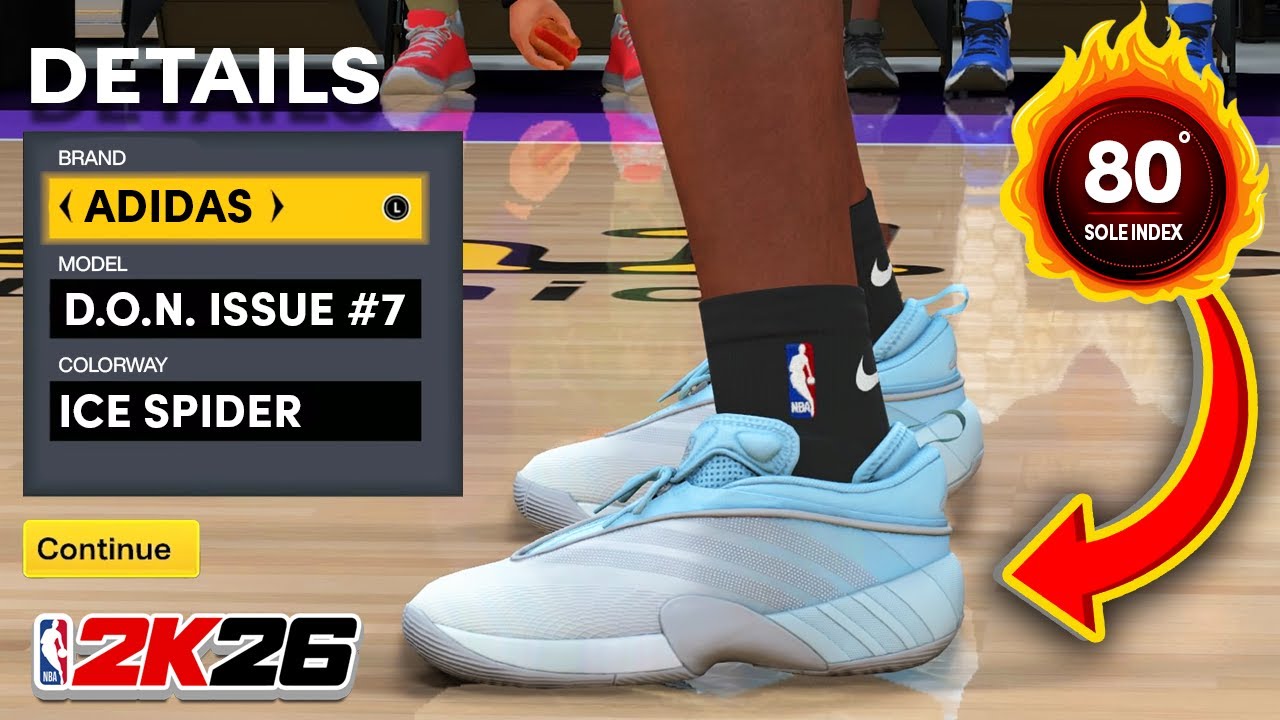 NBA 2K26 Shoe Creator: adidas D.O.N. Issue #7 Ice Spider