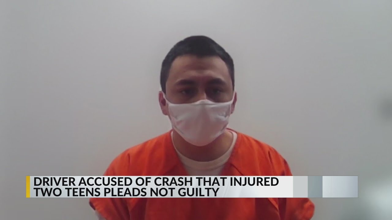 Driver accused in crash that injured two teens pleads not guilty - YouTube