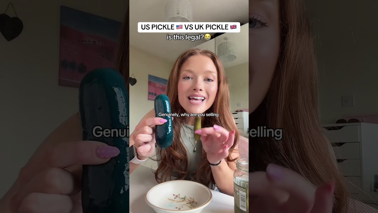US PICKLE 🇺🇸 VS UK PICKLE 🇬🇧 is this legal? #pickles #usa #vanholten #ukvsusa #culture