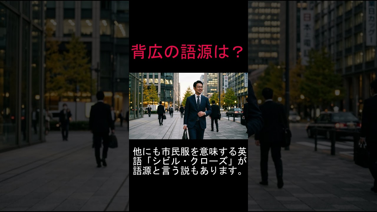 背広 の 語源