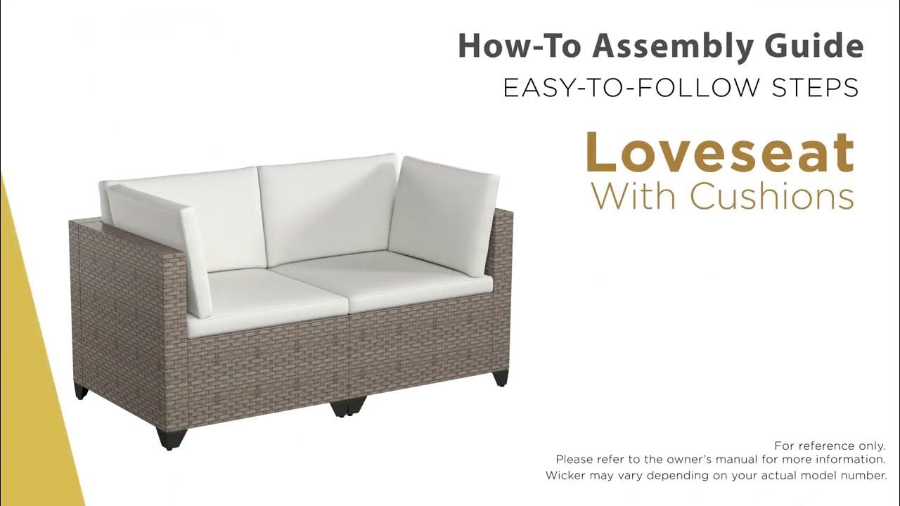 How to Assemble your Outdoor Loveseat with Cushions TKC013BPCSDB