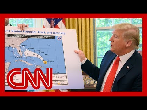 Trump appears to show altered Hurricane Dorian map