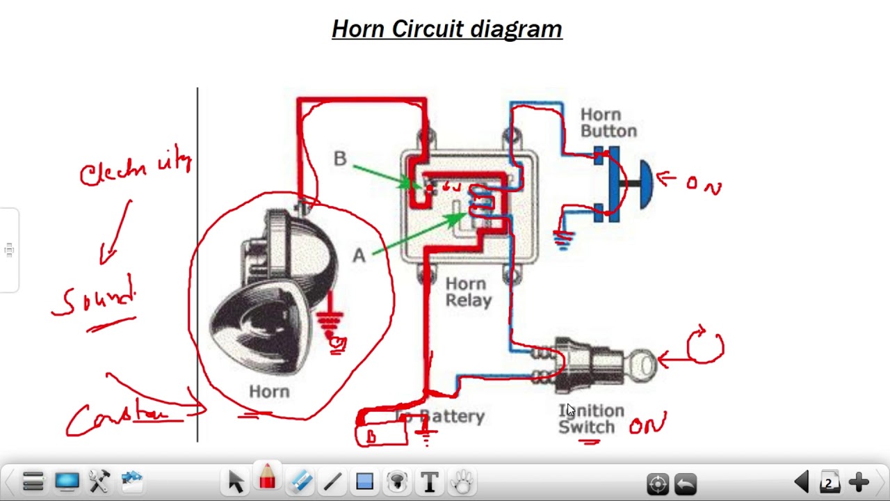 wiring a car horn diagram