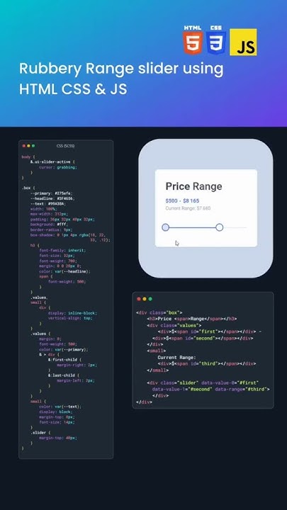 Price Range Slider Using HTML CSS and Js#html#css#js#range#slider - YouTube