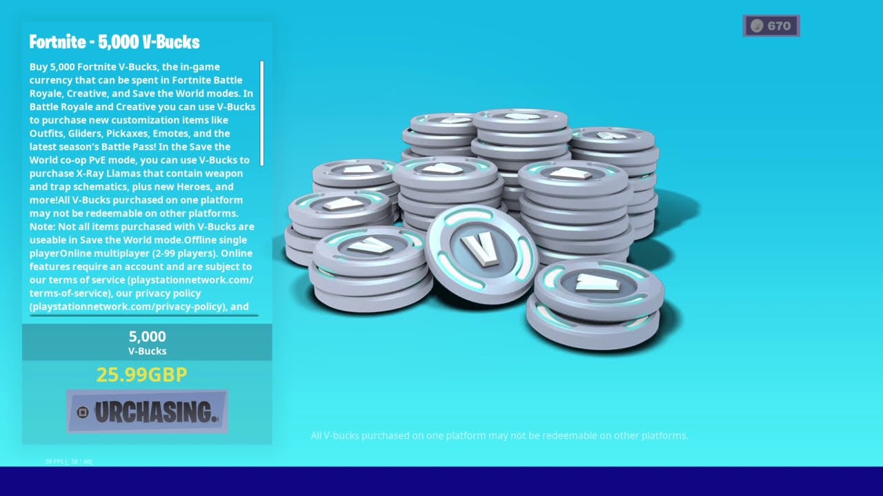 Fortnite - 5,000 V-Bucks