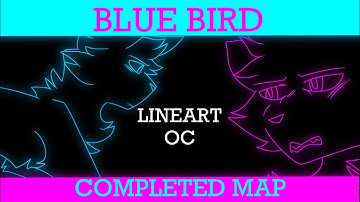 Blue Bird oc map completed map - warrior cats map completed