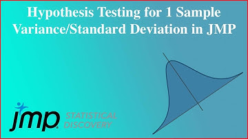 Hypothesis Testing for 1 Sample Variance/Standard Deviation in JMP