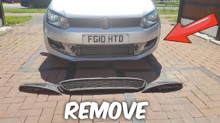 How to Remove VW Polo front lower bumper grill
