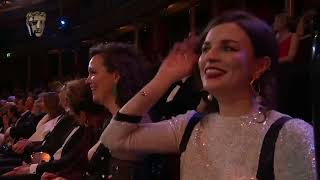 Margot Robbie's Hilarious Speech for Brad Pitt's Supporting Actor Win | EE BAFTA Film Awards 2020