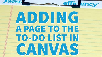 Adding a Page to the To-Do List in Canvas