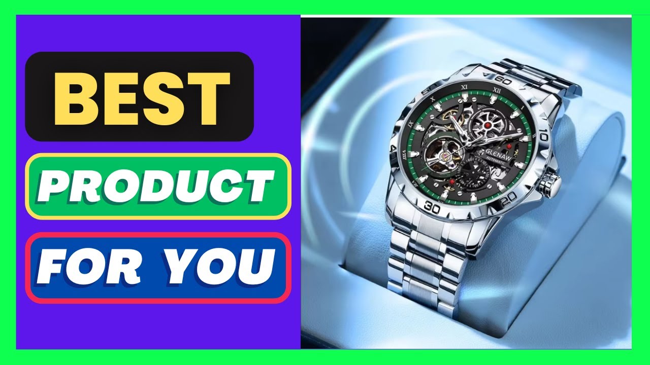 GLENAW Steampunk Skeleton Men's Watch Ring