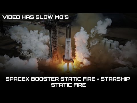 SpaceX Super Heavy Booster 10 + Starship 20 Static Fire Test