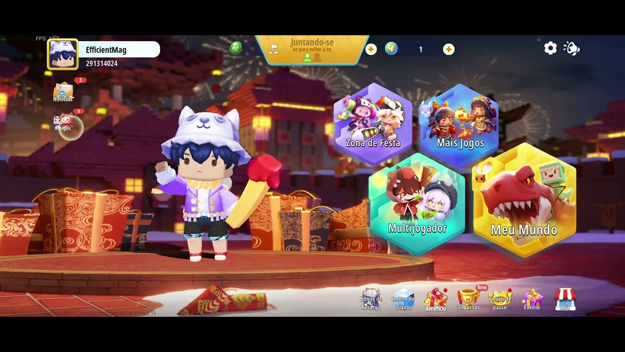 Mini Wolrd com meu amigo