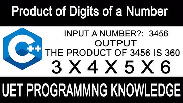 How to find the product of digits of a number? | C++ coding | IDE visual studio 2017