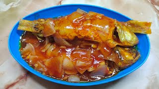 Ikan Kerisi Masak Sos Cili Dengan Bahan Seadanya
