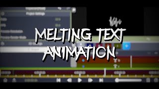 Melting text animation // node video // tutorial