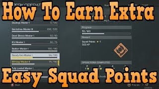 "COD Ghosts" How To Earn Easy Squad Points In Multiplayer! ( Unlock Weapons, Attachements, Ect. )