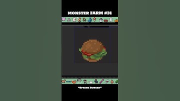 I was hungry, I made a pixel sandwich. Monster Farm atlas day 31  #pixelart  #idleanimation