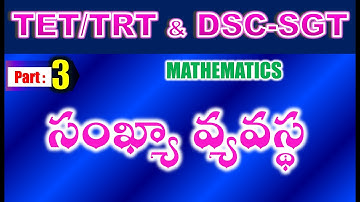 TET/DSC SGT Mathematics సూక్ష్మీకరించుట – సంఖ్యా వ్యవస్థ Part 3